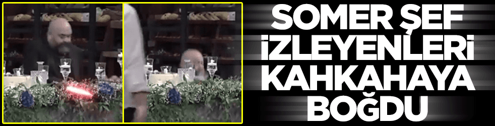 İzleyenler gülmekten kırıldı... Somer Şef'in sandalyesi kırıldı!
