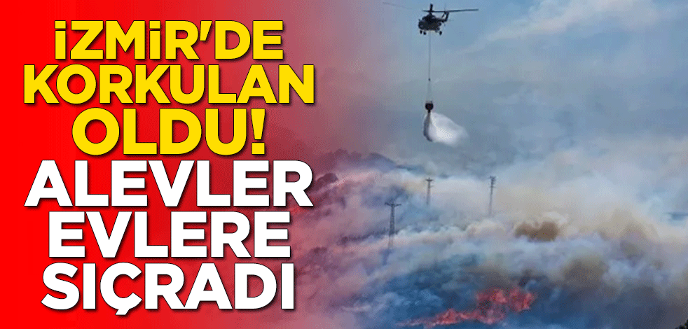 İzmir Karşıyaka’da orman yangını! Yamanlar Dağı'ndan yükselen alevler evlere sıçradı