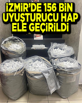 İzmir'de bir araçta 156 bin uyuşturucu ele geçirildi