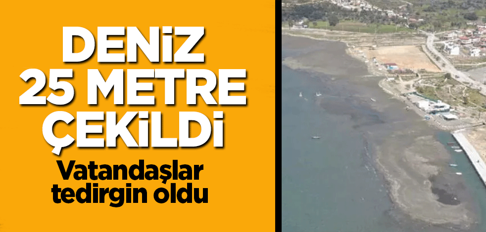İzmir'de deniz 25 metre çekildi