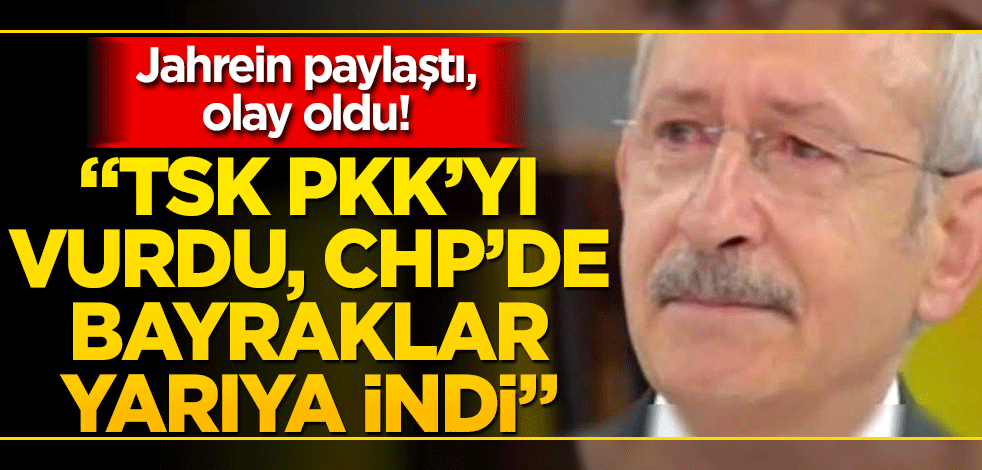 Jahrein paylaştı, olay oldu! TSK’nın Rojawa’ya düzenlediği operasyondan ötürü CHP genel merkezinde bayraklar yarıya çekilmiş