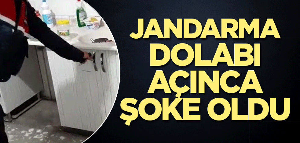 Jandarma dolabı açınca şaşırdı
