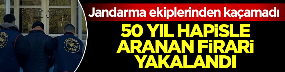 Jandarma ekiplerinden kaçamadı! 50 yıl hapisle aranan firari yakalandı