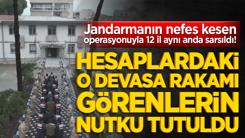 Jandarmanın nefes kesen operasyonuyla 12 il aynı anda sarsıldı! Hesaplardaki o devasa rakamı görenlerin nutku tutuldu