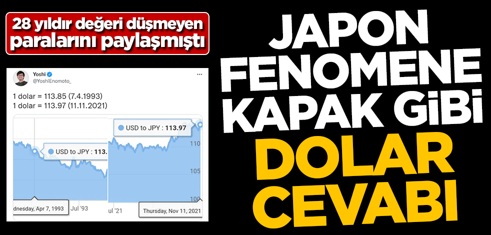 Japon fenomene kapak gibi dolar cevabı!