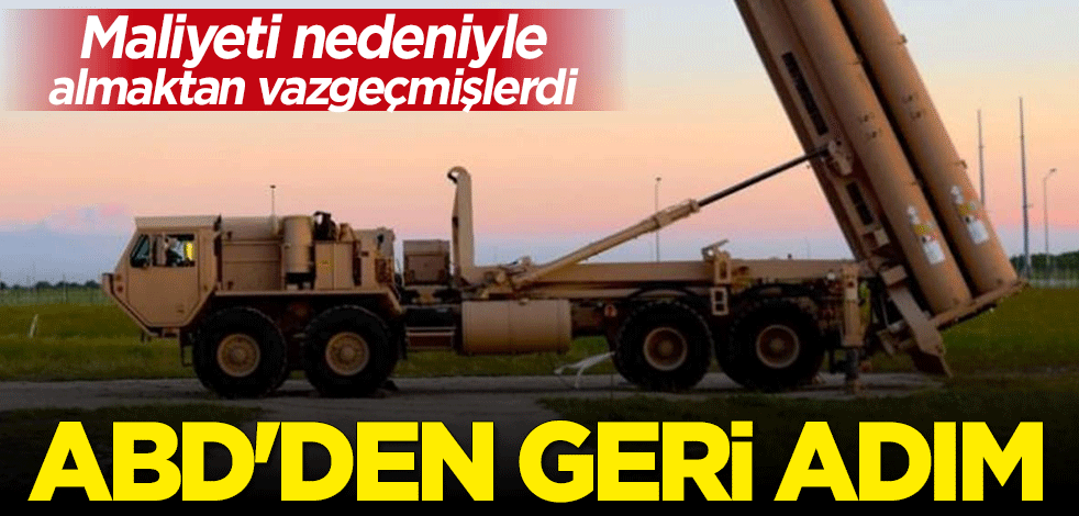 Japonya maliyeti nedeniyle almaktan vazgeçmişti... ABD'den geri adım