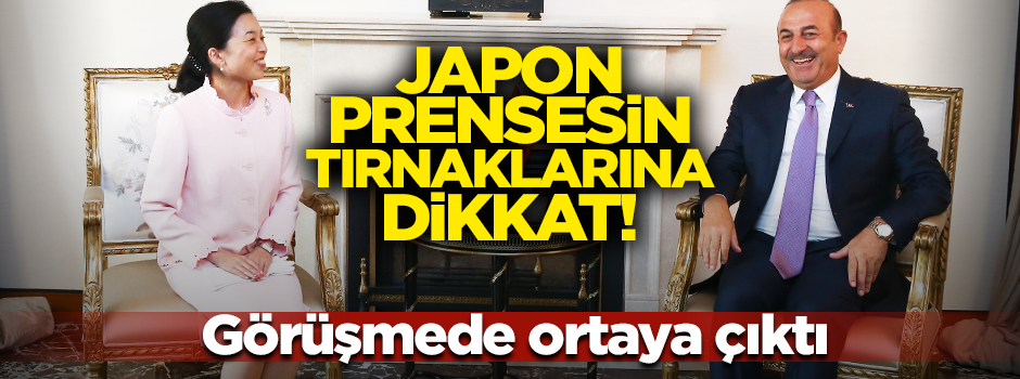 Japonya Prenses el tırnaklarına Türk ve Japon bayrakları yaptırmış