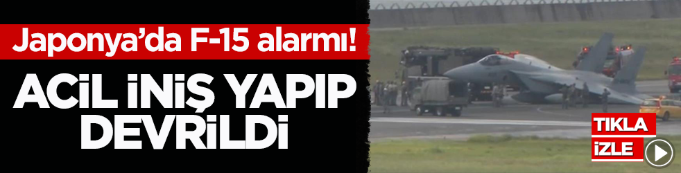 Japonya’da F-15 alarmı! Acil iniş yapıp devrildi