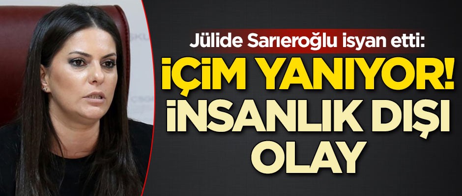 Jülide Sarıeroğlu isyan etti: İçim yanıyor! İnsanlık dışı olay