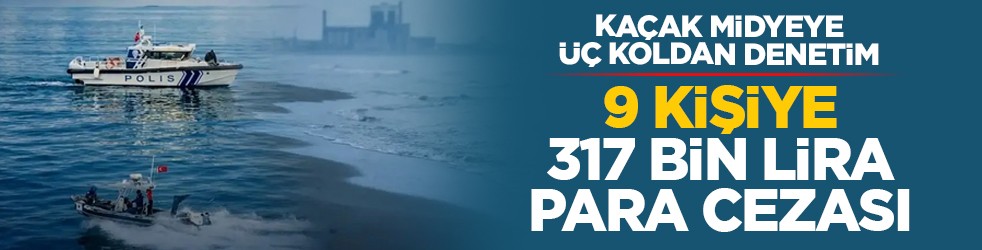 Kaçak midyeye üç koldan denetim: 9 kişiye 317 bin lira ceza