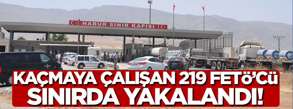 Kaçmaya çalışan 219 FETÖ'cü sınırda yakalandı