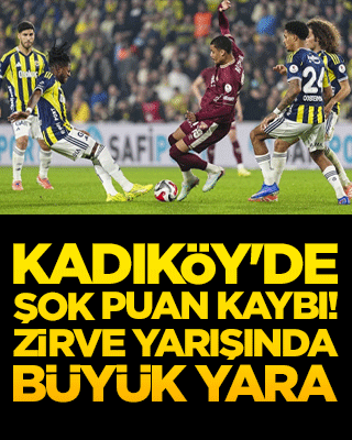 Kadıköy'de şok puan kaybı! Zirve yarışında büyük yara