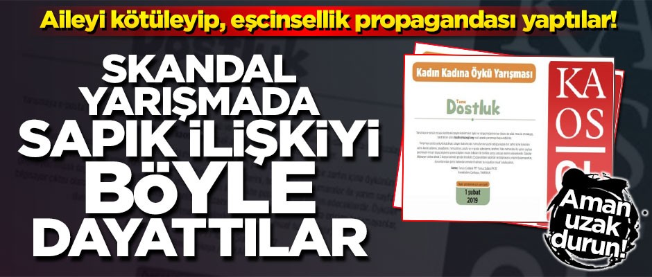 Kadın Kadına Öykü Yarışması'nda 'eşcinsellik' propagandası!
