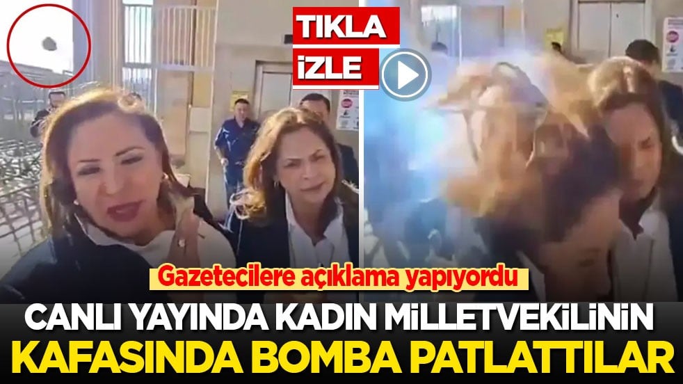 Kadın milletvekilinin kafasında canlı yayında bomba patlattılar