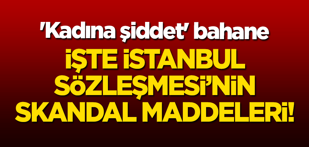'Kadına şiddet' bahane: İşte İstanbul Sözleşmesi'nin skandal maddeleri!