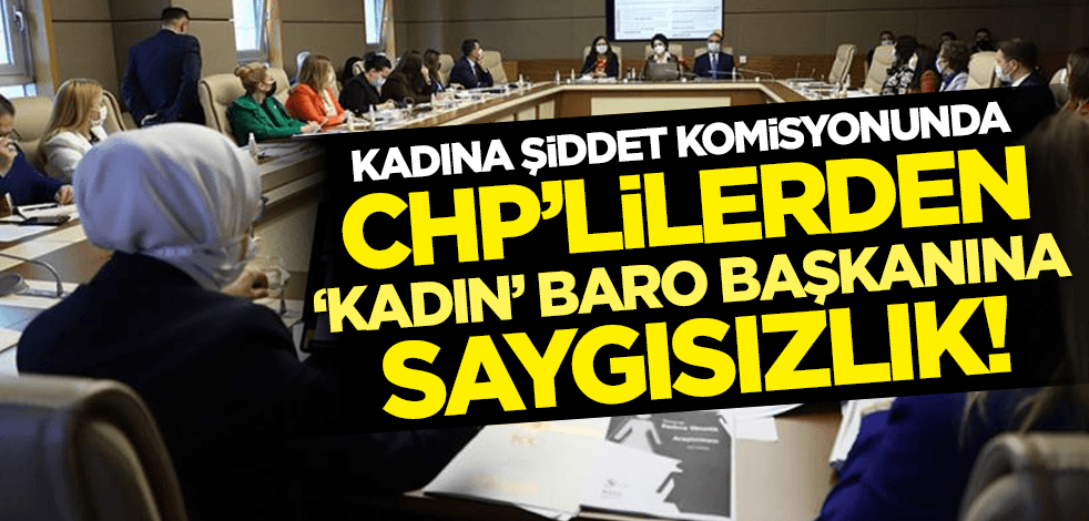 Kadına şiddet komisyonunda, CHP'lilerden 'kadın' baro başkanına saygısızlık!