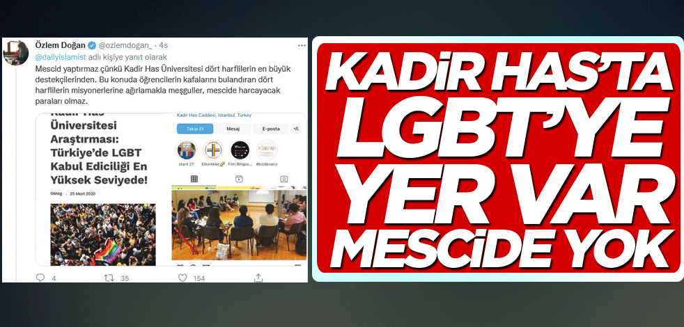 Kadir Has’ta LGBT’ye yer var, mescide yok