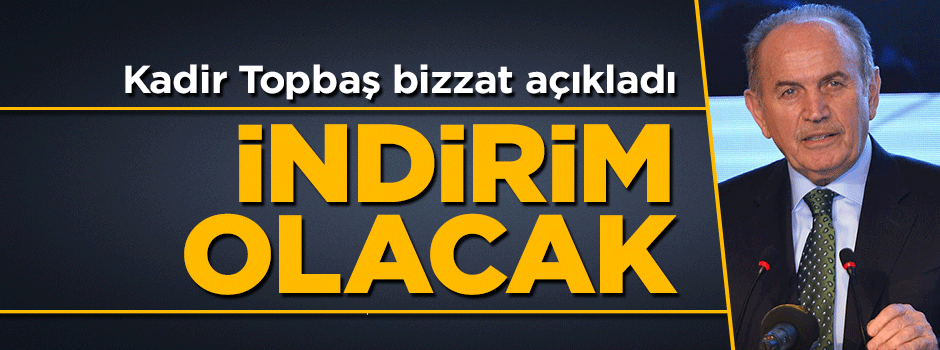 Kadir Topbaş bizzat açıkladı: Yüzde 50 indirimli olacak