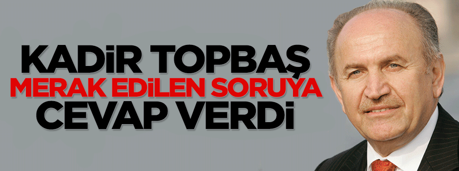 Kadir Topbaş'tan Taksim açıklaması