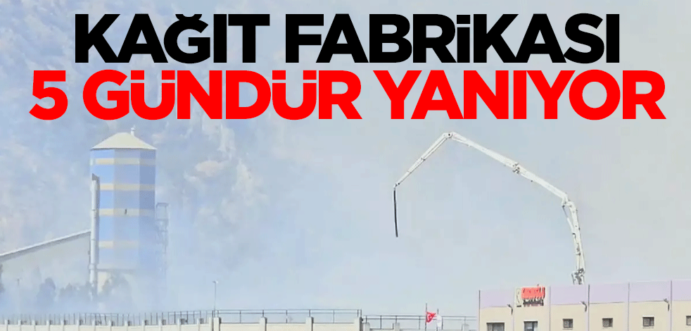 Kağıt fabrikası 5 gündür yanıyor