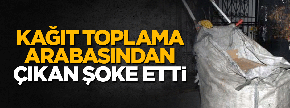Kağıt toplama arabasından ceset çıktı