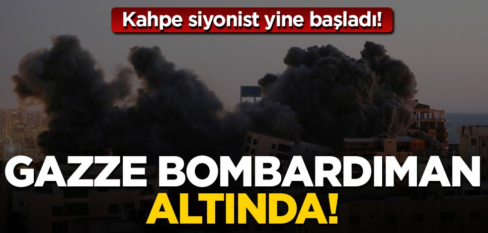 Kahpe siyonist yine başladı! Gazze bombardıman altında
