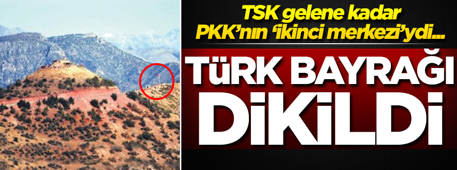 Kahraman Mehmetçik Hakurk'a Türk bayrağını dikti