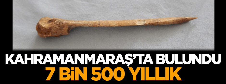 Kahramanmaraş'ta bulundu: 7 bin 500 yıllık