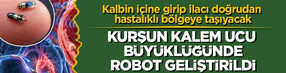 Kalbin içine girip ilacı doğrudan hastalıklı bölgeye taşıyacak! Kurşun kalem ucu büyüklüğünde robot geliştirildi