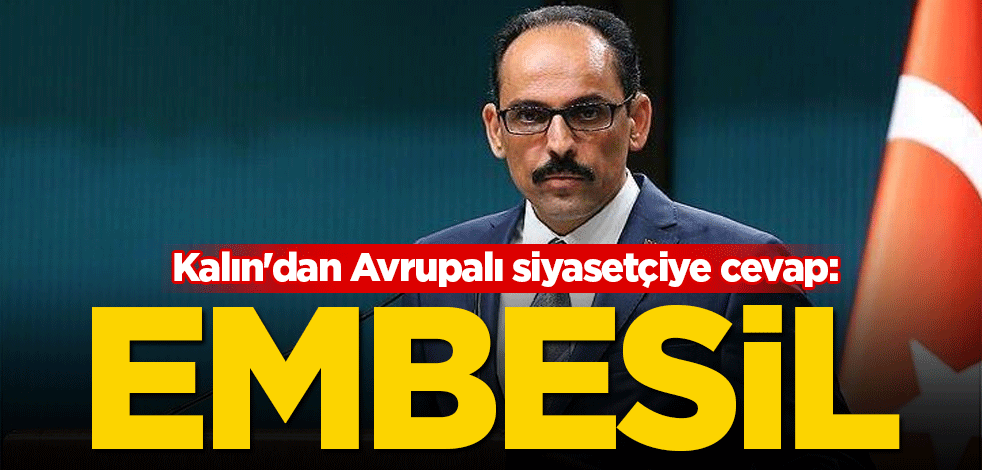 Kalın'dan Avrupalı siyasetçiye cevap: Embesil