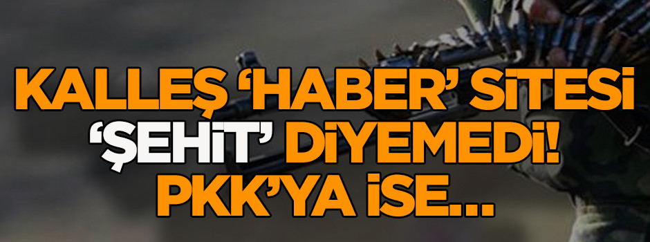 Kalleş ‘haber’ sitesi ‘şehit’ diyemedi! PKK’ya ise…