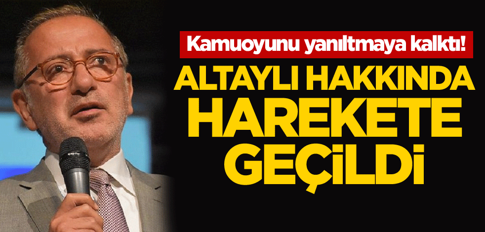 Kamuoyunu yanıltmaya kalktı! Fatih Altaylı hakkında harekete geçildi