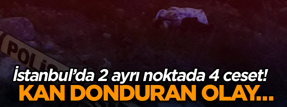 Kan donduran olay… İstanbul’da 2 ayrı noktada 4 ceset!