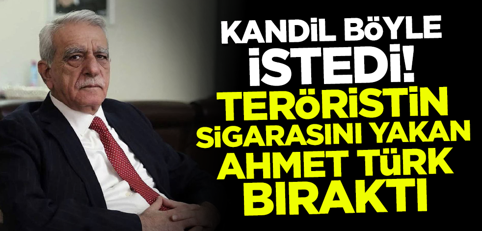 Kandil böyle istedi! Teröristin sigarasını yakan Ahmet Türk bıraktı