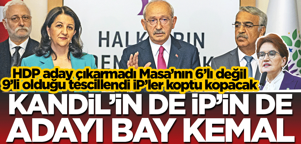 ‘Kandil’in de ‘İP’in de adayı Bay Kemal