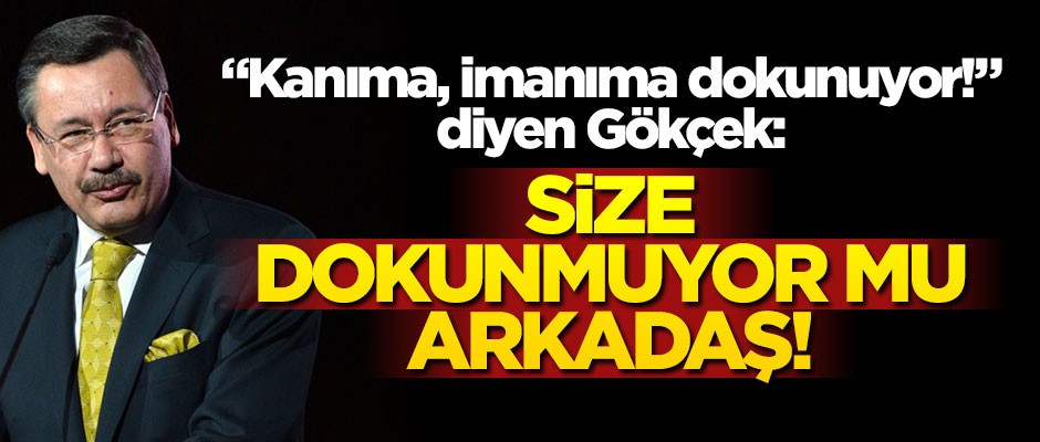 "Kanıma, imanıma dokunuyor!" diyen Melih Gökçek: Size dokunmuyor mu arkadaş!