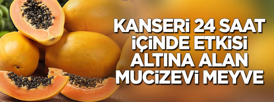 Kanseri 24 saat içinde etkisi altına alan mucizevi meyve