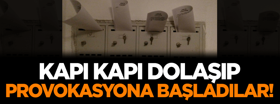 Kapı kapı dolaşıp provokasyona başladılar!