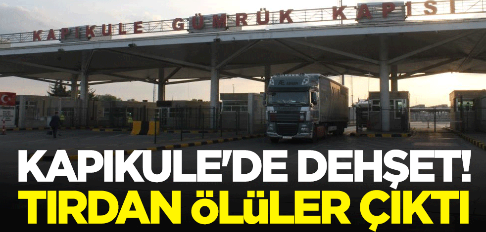 Kapıkule Sınır Kapısı'nda dehşet! Tır dorsesinde ölüler bulundu