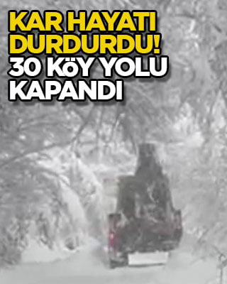 Kar hayatı durdurdu! 30 köy yolu kapandı