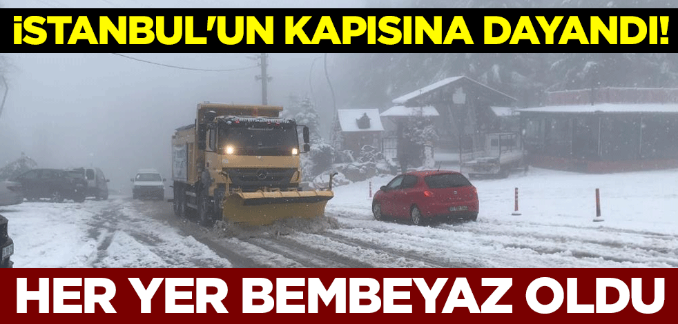 Kar İstanbul'un kapısına dayandı! Bir anda her yer bembeyaz oldu