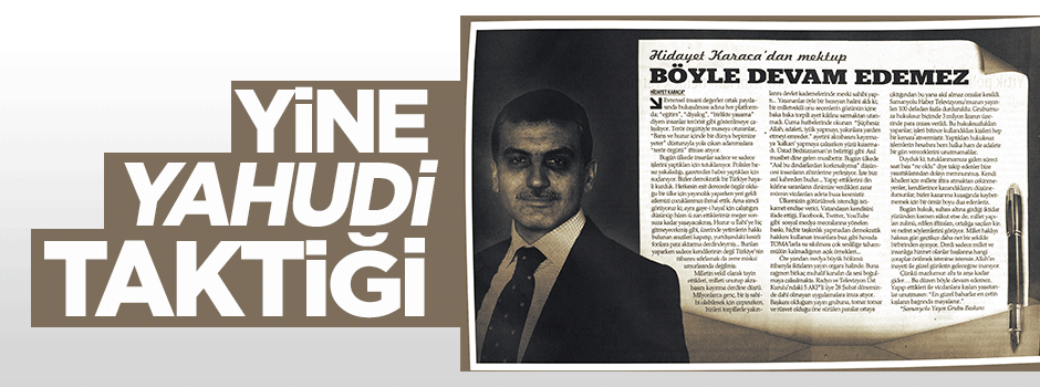 Karaca'dan yine aynı taktik