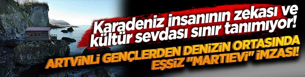 Karadeniz insanının zekası ve kültür sevdası sınır tanımıyor! Artvinli gençlerden denizin ortasında eşsiz 