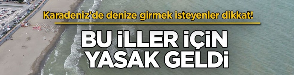 Karadeniz'de denize girmek isteyenler dikkat! Bu iller için yasak geldi