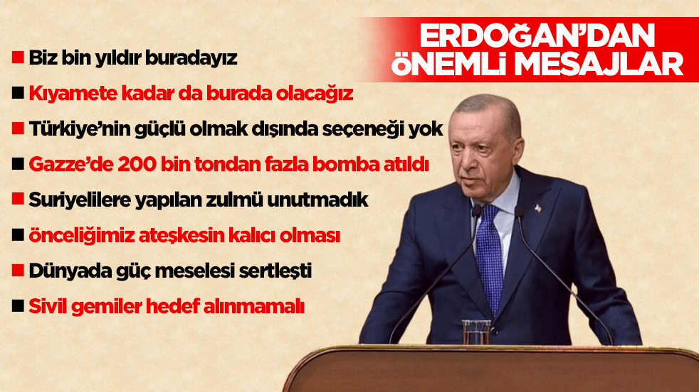 Cumhurbaşkanı Erdoğan’dan önemli açıklamalar