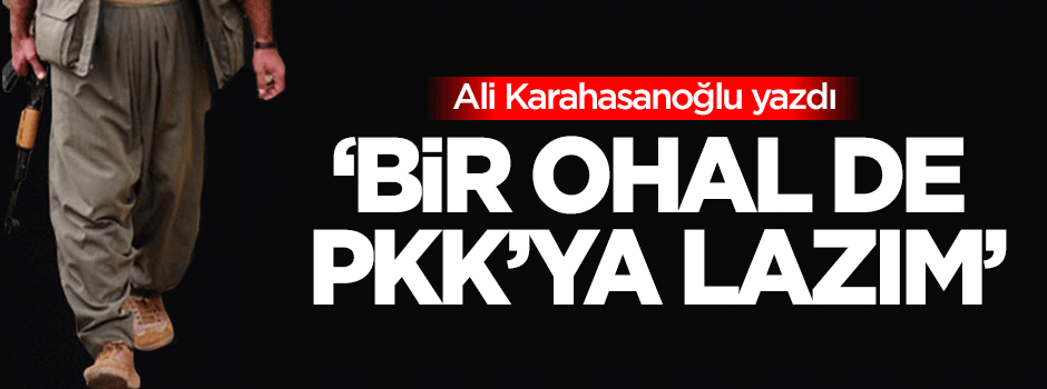 Karahasanoğlu: Bir OHAL de, PKK’ya lazım!