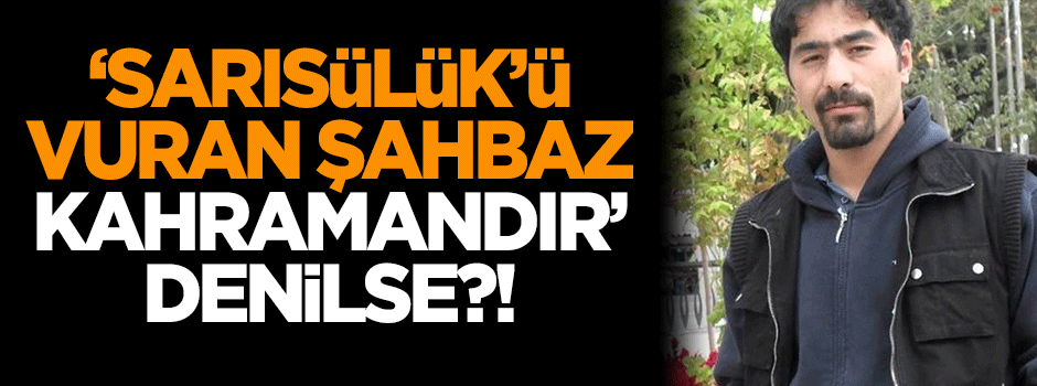 Karahasanoğlu: 'Sarısülük’ü vuran Şahbaz, kahramandır' denilse?!