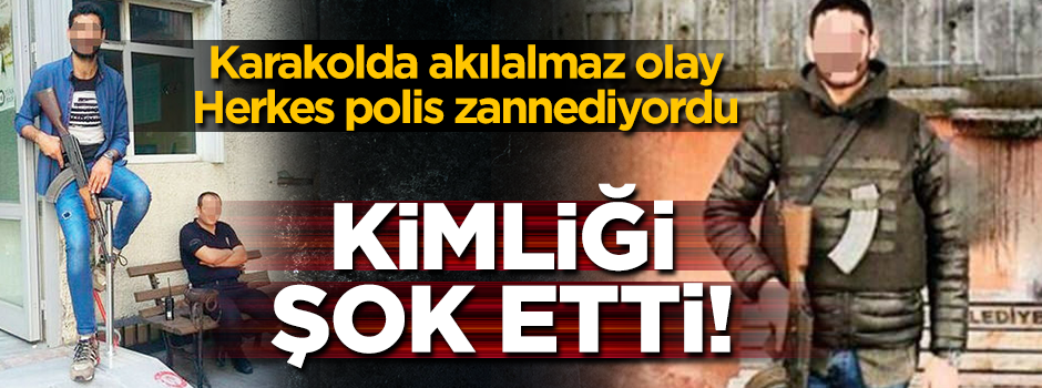 Karakolda tuhaf olay! Polis zannettiler, normal vatandaş çıktı