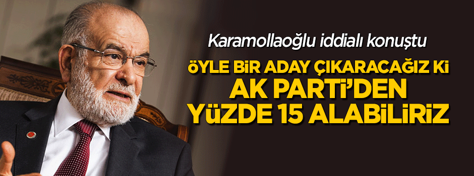Karamollaoğlu: AK Parti'nin yüzde 15'ini alabiliriz
