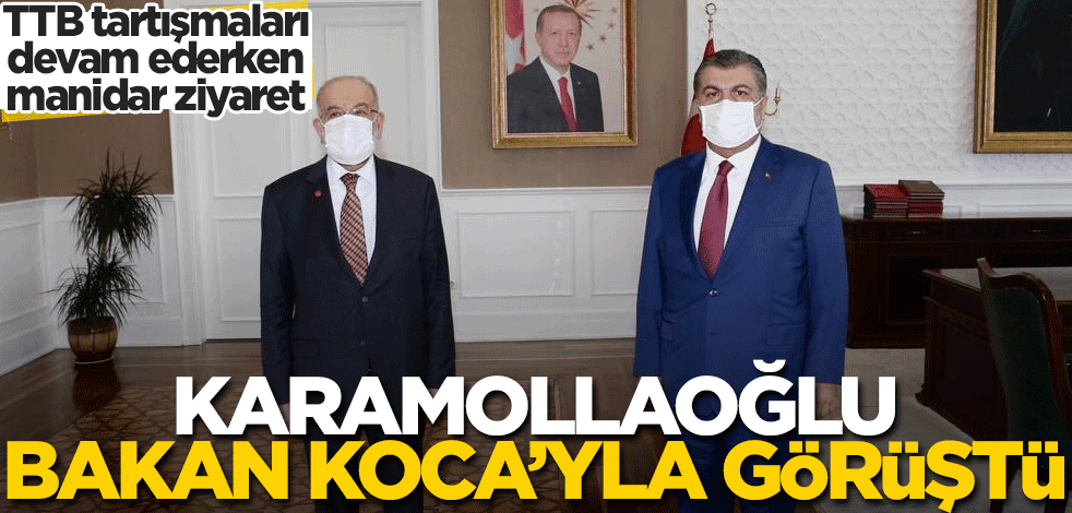 Karamollaoğlu, Fahrettin Koca'yı ziyaret etti! "Verdiğim bilgiler gönlünü müsterih etti"